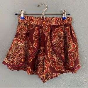Band of Gypsies Boho, Flowy Mandala Shorts